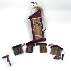 Rustic Rugged Wooden Outhouse Cottage Core Wall Hanging Cabin Core Decor